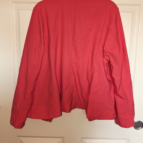 Torrid | Open Front Lined Blazer | Hibiscus/Coral | Size 3x - Picture 6 of 6